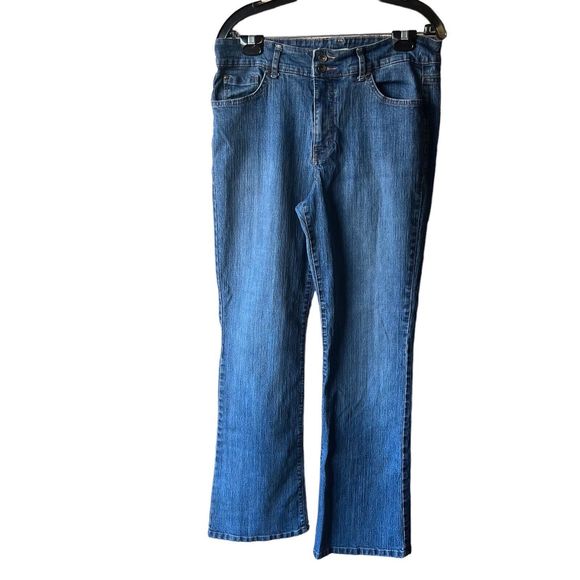 BANDOLINO BLU Arianna Women's Jeans Size 12 Medium Wash Flap Pockets - Picture 1 of 9